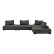 large black sectional couch Modway Furniture Sofas and Armchairs Gray