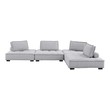 leather couch with chaise lounge Modway Furniture Sofas and Armchairs Light Gray
