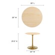 table top for dining table Modway Furniture Bar and Dining Tables Gold Natural
