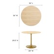 grey dining table Modway Furniture Bar and Dining Tables Gold Natural