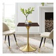 dining set wood design Modway Furniture Bar and Dining Tables Gold Cherry Walnut