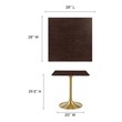fitted dining room furniture Modway Furniture Bar and Dining Tables Gold Cherry Walnut