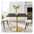 dining room table designs Modway Furniture Bar and Dining Tables Gold Cherry Walnut