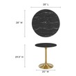kitchen dining furniture Modway Furniture Bar and Dining Tables Gold Black