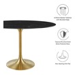 marble wood dining table Modway Furniture Bar and Dining Tables Gold Black