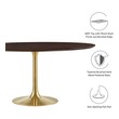 white dining room table Modway Furniture Bar and Dining Tables Gold Cherry Walnut