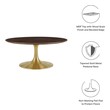 buy glass coffee table Modway Furniture Tables Gold Cherry Walnut