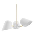glass bell pendant shade Modway Furniture Ceiling Lamps White