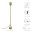 black metal wall sconces Modway Furniture Floor Lamps Gold