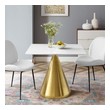 dining table with 6 chairs Modway Furniture Bar and Dining Tables Gold White