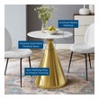 small round dining table for 2 Modway Furniture Bar and Dining Tables Gold White