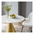 8 person dining table with leaf Modway Furniture Bar and Dining Tables Gold White