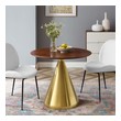 marble kitchen table Modway Furniture Bar and Dining Tables Gold Walnut