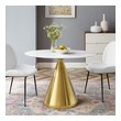 modern coastal round dining table Modway Furniture Bar and Dining Tables Gold White