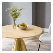 grey table set Modway Furniture Bar and Dining Tables Gold Natural