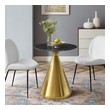 4 person round dining table set Modway Furniture Bar and Dining Tables Gold Black