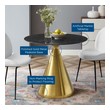 white round kitchen table set Modway Furniture Bar and Dining Tables Gold Black