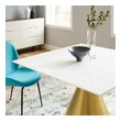 white dining table Modway Furniture Bar and Dining Tables Gold White