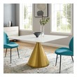 white dining table Modway Furniture Bar and Dining Tables Gold White