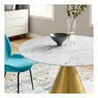 extendable dining table for 6 Modway Furniture Bar and Dining Tables Gold White