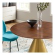 marble dining room table Modway Furniture Bar and Dining Tables Gold Walnut