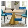 8 person dining table set Modway Furniture Bar and Dining Tables Gold Natural