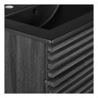 large double sink vanity Modway Furniture Vanities Charcoal Black