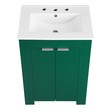 dark wood bathroom cabinet Modway Furniture Vanities Green White