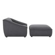 black mid century sofa Modway Furniture Sofas and Armchairs Charcoal