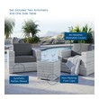 black outdoor table set Modway Furniture Sofa Sectionals Light Gray Charcoal