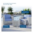 outdoor 4 piece conversation set Modway Furniture Sofa Sectionals Light Gray Light Blue