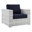 patio furniture 4 piece Modway Furniture Sofa Sectionals Light Gray Navy