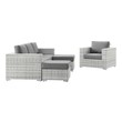 outdoor brand furniture Modway Furniture Sofa Sectionals Light Gray Gray