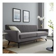 green leather sectional couch Modway Furniture Sofas and Armchairs Gray
