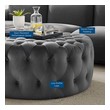 long velvet bench Modway Furniture Sofas and Armchairs Gray