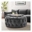 long velvet bench Modway Furniture Sofas and Armchairs Gray