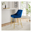 leather kitchen stools with backs Modway Furniture Bar and Counter Stools Navy