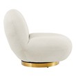 leather cognac accent chair Modway Furniture Sofas and Armchairs Gold Ivory