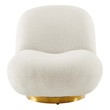 leather cognac accent chair Modway Furniture Sofas and Armchairs Gold Ivory