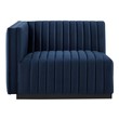 couch with two chaise Modway Furniture Sofas and Armchairs Black Midnight Blue
