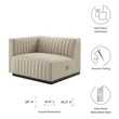 left facing sectional sleeper sofa Modway Furniture Sofas and Armchairs Sofas and Loveseat Black Beige