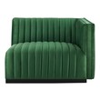 navy sectional sofa with chaise Modway Furniture Sofas and Armchairs Black Emerald
