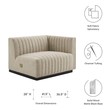 right facing sectional sofa Modway Furniture Sofas and Armchairs Sofas and Loveseat BlackBeige