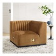 brown sofa sleeper Modway Furniture Sofas and Armchairs Black Cognac