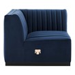 couches and sectionals Modway Furniture Sofas and Armchairs Black Midnight Blue