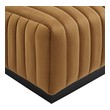 long ottoman bench Modway Furniture Sofas and Armchairs Black Cognac