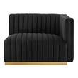 all black sectional couch Modway Furniture Sofas and Armchairs Gold Black