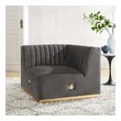 velvet fabric couch Modway Furniture Sofas and Armchairs Sofas and Loveseat Gold Gray