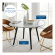 dining room table chairs set of 6 Modway Furniture Bar and Dining Tables Black White