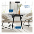 modern round table dining set Modway Furniture Bar and Dining Tables Black Black